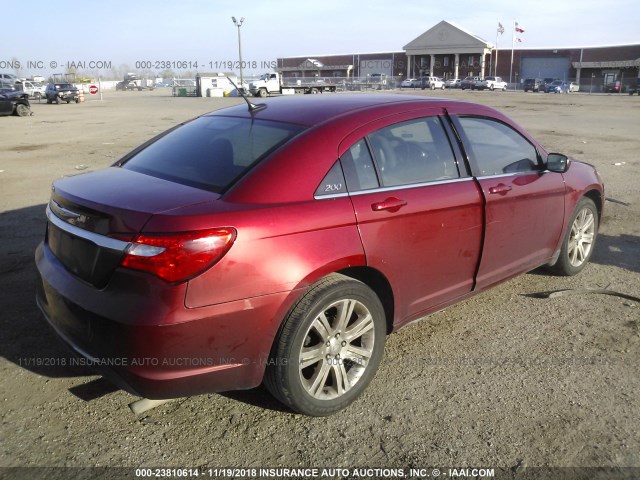 1C3CCBBB9DN727424 - 2013 CHRYSLER 200 TOURING RED photo 4