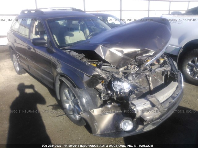 4S4BP61C487347829 - 2008 SUBARU OUTBACK 2.5I GRAY photo 1