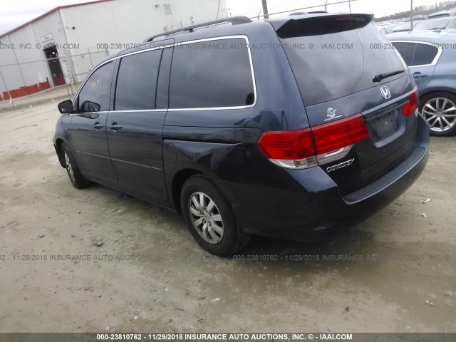 5FNRL38729B409245 - 2009 HONDA ODYSSEY EXL BLUE photo 3