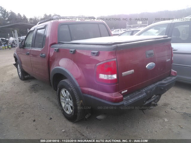 1FMEU51E18UA81463 - 2008 FORD EXPLORER SPORT TR XLT RED photo 3