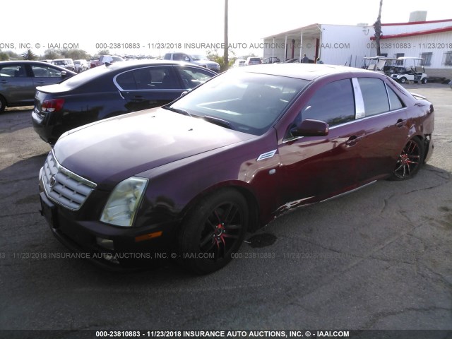 1G6DW677650123687 - 2005 CADILLAC STS RED photo 2