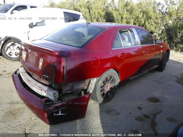 1G6DW677650123687 - 2005 CADILLAC STS RED photo 4