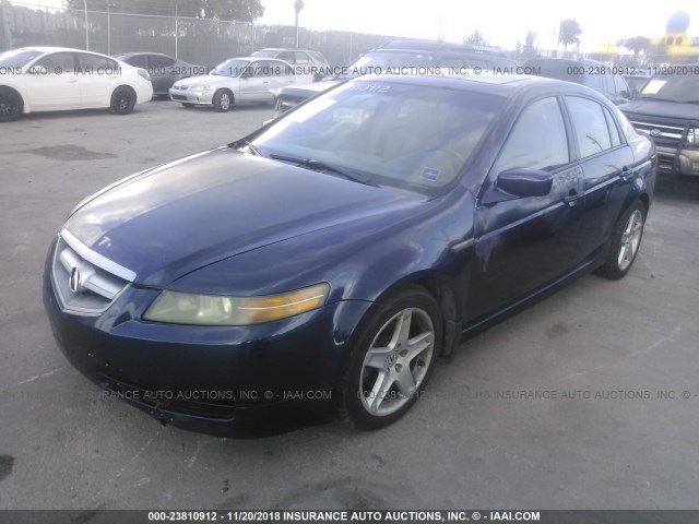 19UUA66225A054218 - 2005 ACURA TL BLUE photo 2