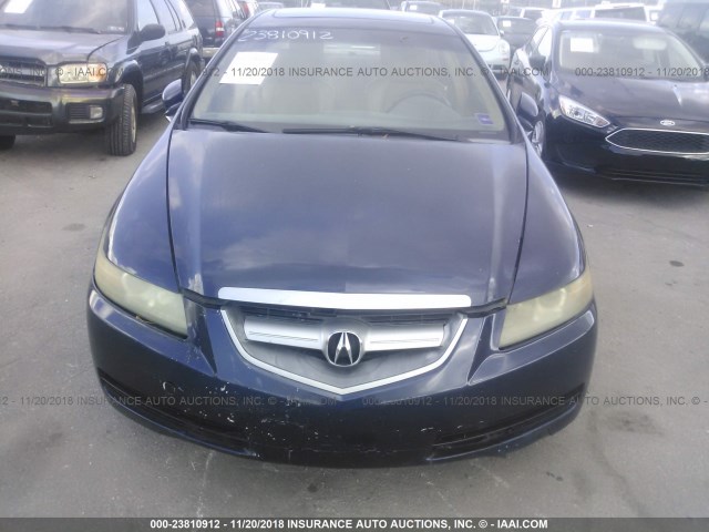 19UUA66225A054218 - 2005 ACURA TL BLUE photo 6