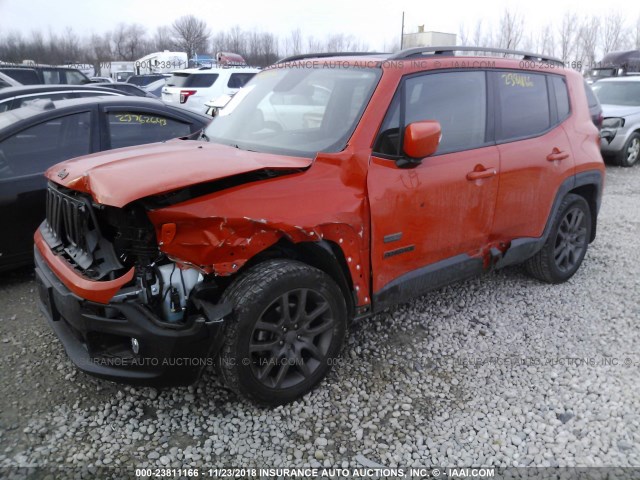 ZACCJABW3GPD18491 - 2016 JEEP RENEGADE LATITUDE ORANGE photo 2