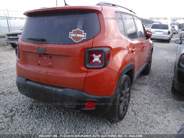 ZACCJABW3GPD18491 - 2016 JEEP RENEGADE LATITUDE ORANGE photo 4