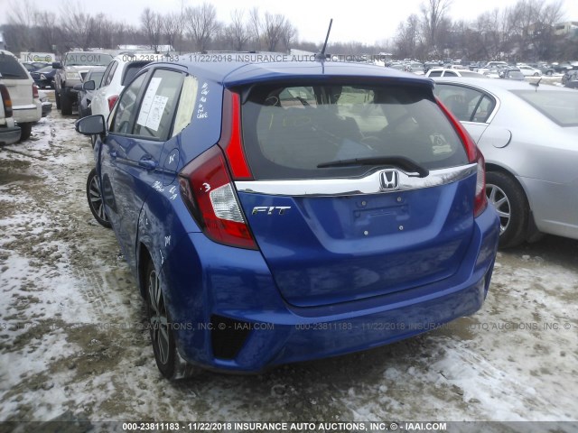 JHMGK5H72GX008219 - 2016 HONDA FIT EX/EXL BLUE photo 3