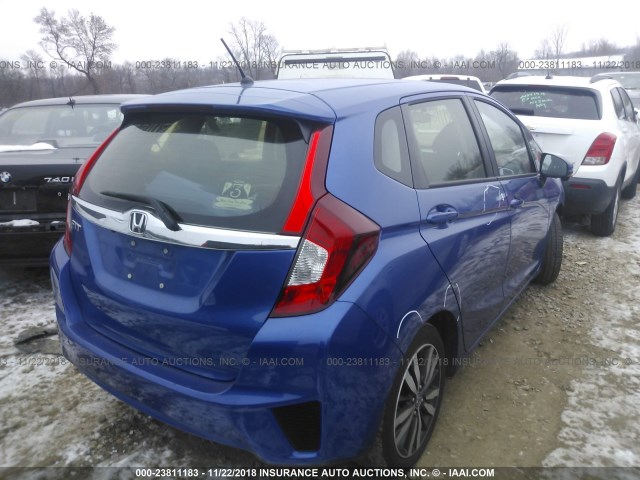 JHMGK5H72GX008219 - 2016 HONDA FIT EX/EXL BLUE photo 4