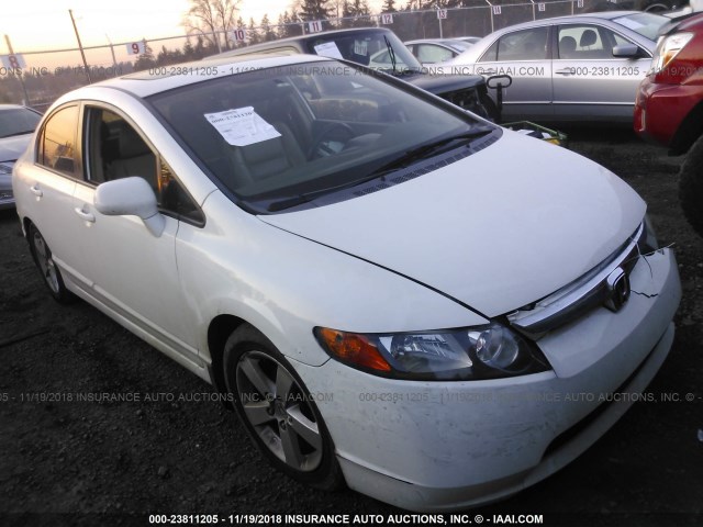 2HGFA16998H526459 - 2008 HONDA CIVIC EXL WHITE photo 1