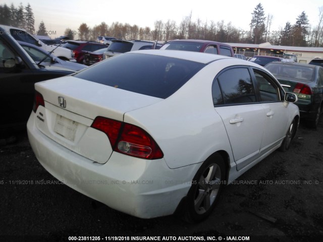 2HGFA16998H526459 - 2008 HONDA CIVIC EXL WHITE photo 4