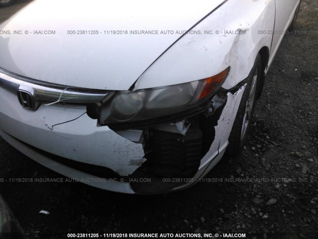 2HGFA16998H526459 - 2008 HONDA CIVIC EXL WHITE photo 6