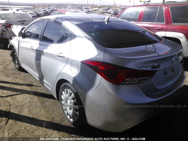 5NPDH4AE3DH212492 - 2013 HYUNDAI ELANTRA GLS/LIMITED SILVER photo 3