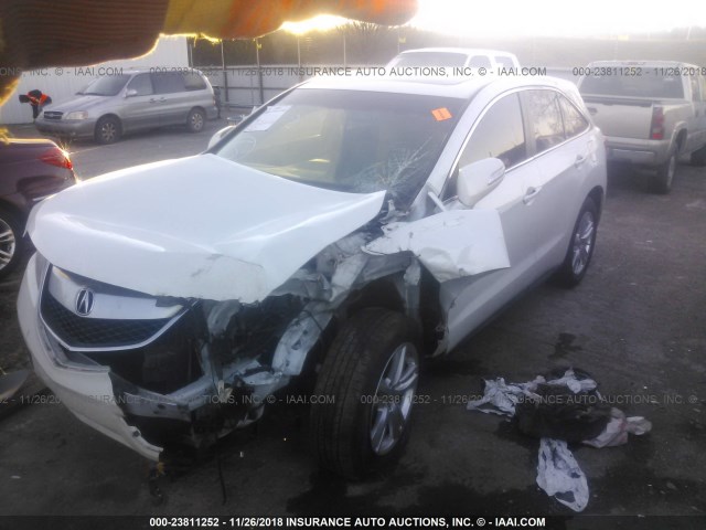 5J8TB3H32EL011371 - 2014 ACURA RDX WHITE photo 2