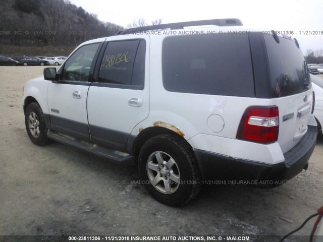 1FMFU16527LA59529 - 2007 FORD EXPEDITION XLT WHITE photo 3