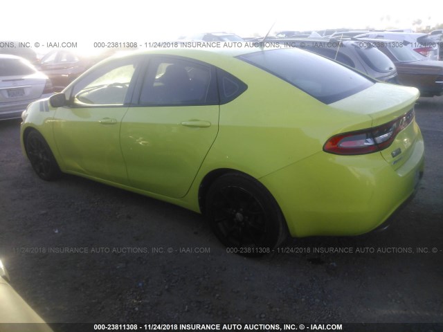 1C3CDFBA7DD155903 - 2013 DODGE DART SXT YELLOW photo 3