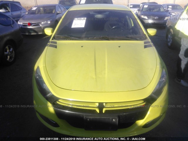 1C3CDFBA7DD155903 - 2013 DODGE DART SXT YELLOW photo 6