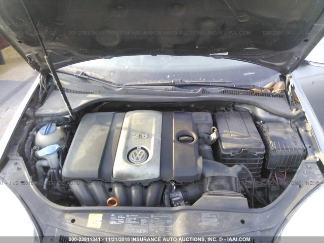 3VWPG71K66M748127 - 2006 VOLKSWAGEN JETTA VALUE GRAY photo 10