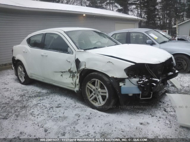 1B3BD1FB0BN573631 - 2011 DODGE AVENGER MAINSTREET WHITE photo 1