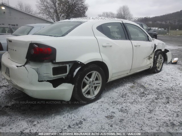 1B3BD1FB0BN573631 - 2011 DODGE AVENGER MAINSTREET WHITE photo 4