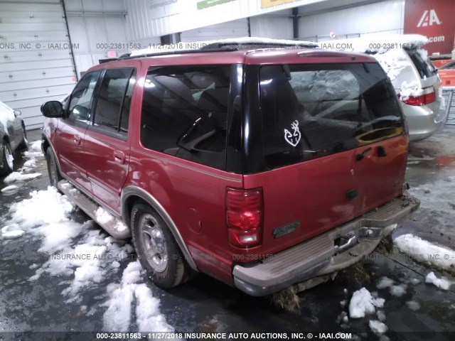 1FMRU17L52LA91684 - 2002 FORD EXPEDITION EDDIE BAUER RED photo 3