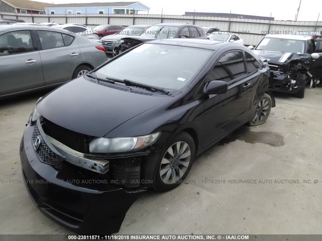 2HGFG1B97BH509770 - 2011 HONDA CIVIC EXL BLACK photo 2