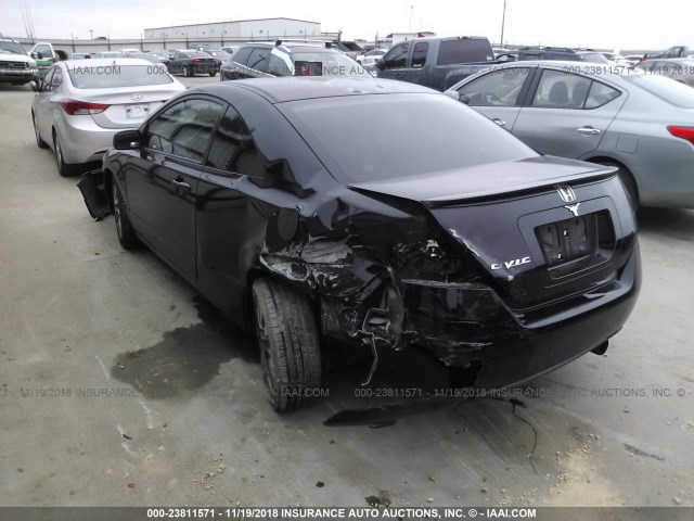 2HGFG1B97BH509770 - 2011 HONDA CIVIC EXL BLACK photo 3