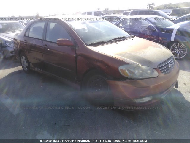 1NXBR32E23Z052442 - 2003 TOYOTA COROLLA CE/LE/S RED photo 1