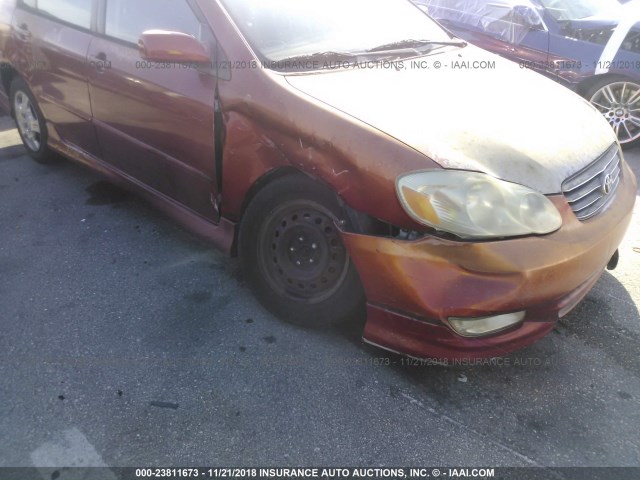 1NXBR32E23Z052442 - 2003 TOYOTA COROLLA CE/LE/S RED photo 6