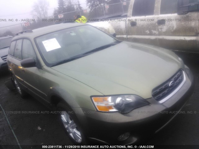 4S4BP61C856367373 - 2005 SUBARU LEGACY OUTBACK 2.5I GREEN photo 1