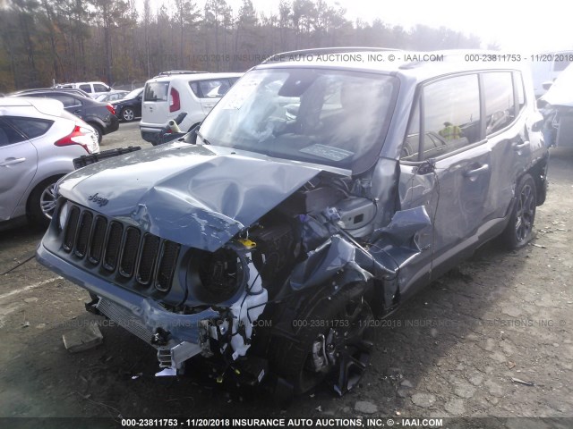 ZACCJABB8JPH34461 - 2018 JEEP RENEGADE LATITUDE TEAL photo 2