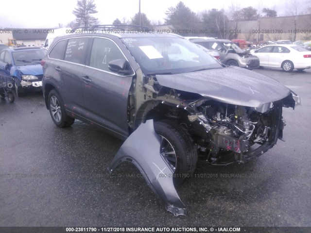 5TDJZRFH3JS549220 - 2018 TOYOTA HIGHLANDER SE/XLE GRAY photo 1