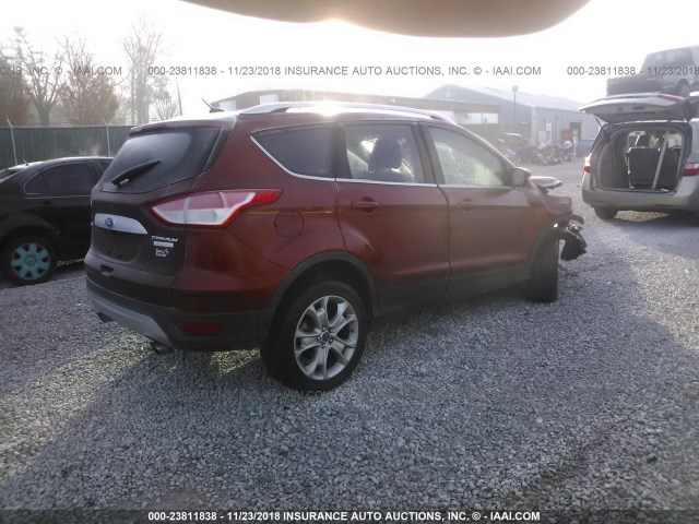 1FMCU0JX9EUC83538 - 2014 FORD ESCAPE TITANIUM RED photo 4