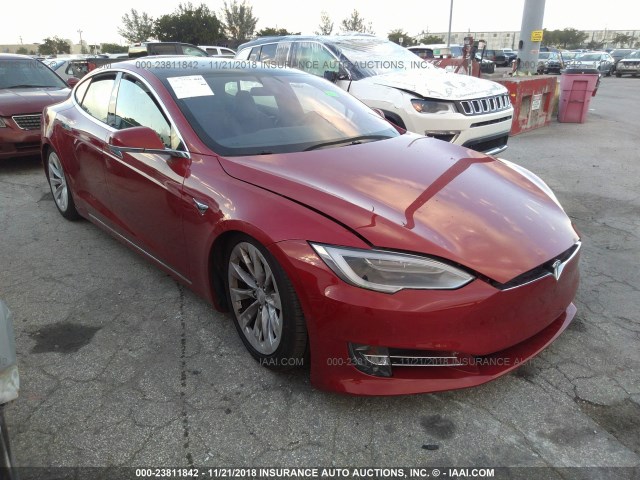 5YJSA1E28HF192416 - 2017 TESLA MODEL S RED photo 1