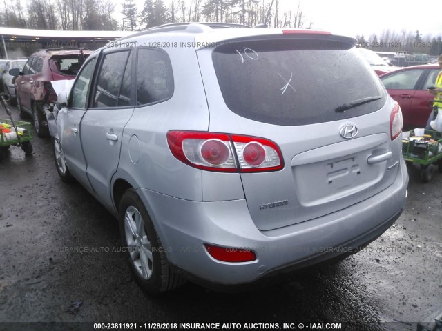 5NMSH4AG0AH395240 - 2010 HYUNDAI SANTA FE SE SILVER photo 3