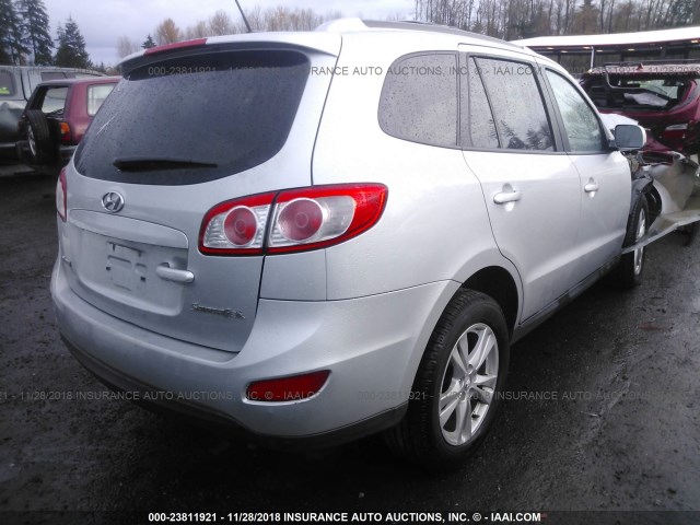 5NMSH4AG0AH395240 - 2010 HYUNDAI SANTA FE SE SILVER photo 4