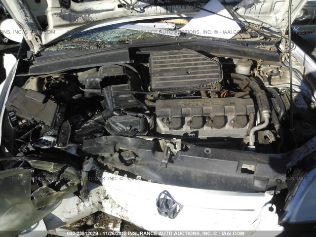 2HGES26813H517589 - 2003 HONDA CIVIC EX WHITE photo 10