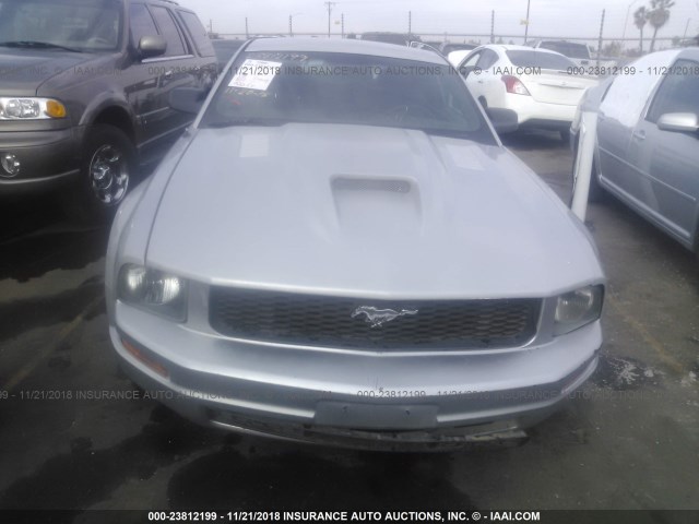 1ZVFT80N455115364 - 2005 FORD MUSTANG SILVER photo 6