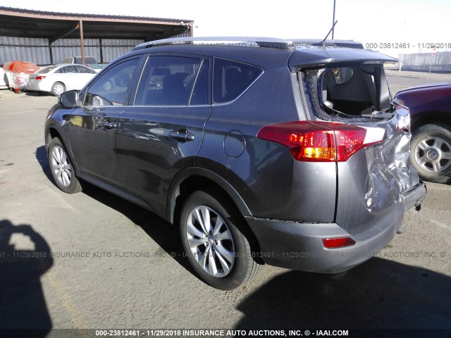 2T3DFREV8EW197401 - 2014 TOYOTA RAV4 LIMITED GRAY photo 3