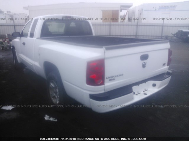 1D7HE42N46S502369 - 2006 DODGE DAKOTA SLT WHITE photo 3