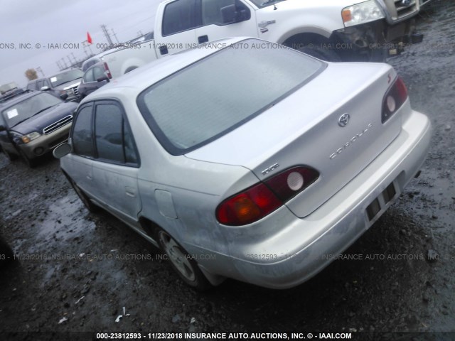 1NXBR12E02Z618231 - 2002 TOYOTA COROLLA CE/LE/S SILVER photo 3