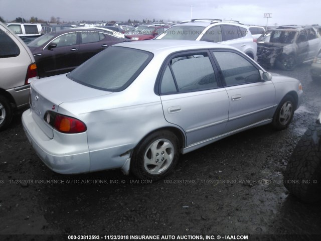 1NXBR12E02Z618231 - 2002 TOYOTA COROLLA CE/LE/S SILVER photo 4