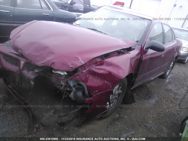 1G2NE52E55M147156 - 2005 PONTIAC GRAND AM SE BURGUNDY photo 2