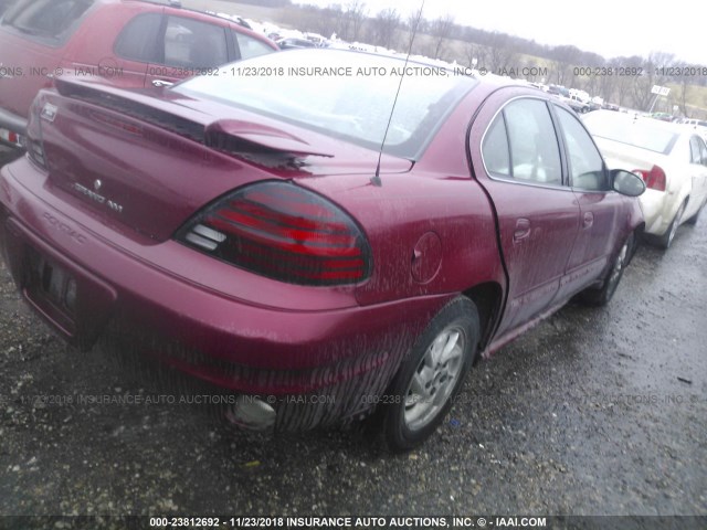 1G2NE52E55M147156 - 2005 PONTIAC GRAND AM SE BURGUNDY photo 4