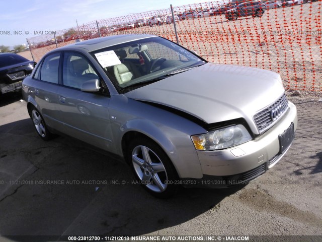 WAULC68E04A124077 - 2004 AUDI A4 1.8T QUATTRO GOLD photo 1