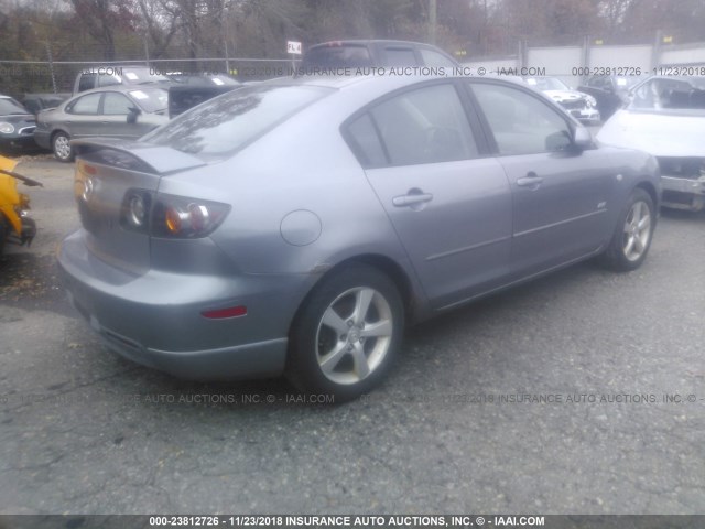 JM1BK323951231170 - 2005 MAZDA 3 S GRAY photo 4