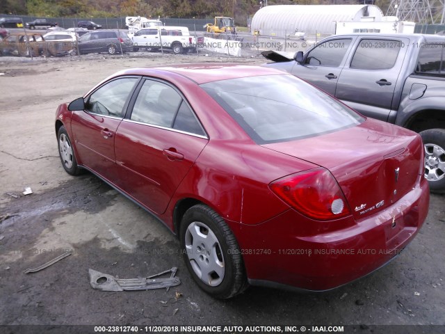 1G2ZF58B074253819 - 2007 PONTIAC G6 VALUE LEADER/BASE RED photo 3