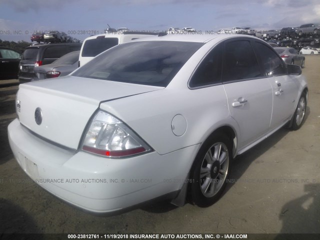 1MEHM42W48G611814 - 2008 MERCURY SABLE PREMIER WHITE photo 4