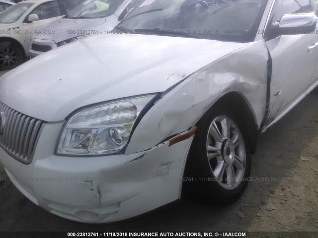 1MEHM42W48G611814 - 2008 MERCURY SABLE PREMIER WHITE photo 6