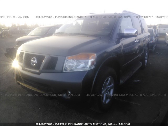 5N1AA0NC6BN620924 - 2011 NISSAN ARMADA SV/SL/PLATINUM GRAY photo 2