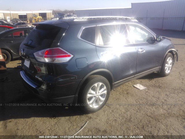 KNMAT2MVXGP682724 - 2016 NISSAN ROGUE S/SL/SV BLACK photo 4